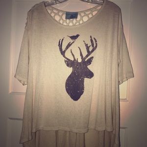 Judith March Slouchy Deer Tee